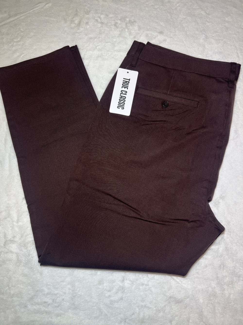True Classic Men's Chinos in Dark Oak - Slim Casual Fit